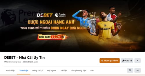 Tham gia cộng đồng Debet trên Facebook để được giải đáp thắc mắc và cập nhật các tin tức mới nhất